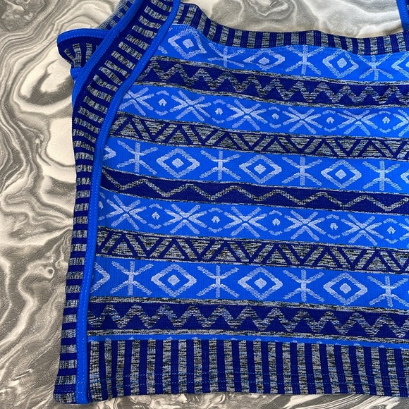 NWOT FP Movement Arrondi Fairisle Cami - Blue Combo - Size M/L - Picture 6 of 12